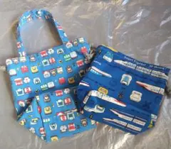 コップ袋＆巾着型袋(お弁当袋） 2点セット