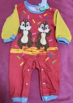 チップ　デール　ロンパース　80cm 長袖　カバーオール