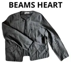 BEAMS HEART ノーカラージャケットカーキーのサムネイル
