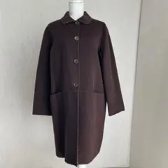 GALA MODA PIACENZAブラウン カシミヤブレンドコート 伊製42のサムネイル
