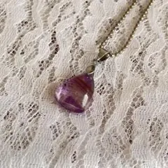 アメトリン　アメジスト ドロップ型ペンダントトップ 40cm トラピッツェ