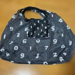 sou sou 宝島社　メッシュエコバッグ 数字デザイン