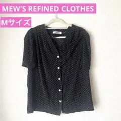 MEW'S REFINED CLOTHES レディース 　ドット 半袖シャツ　Mのサムネイル