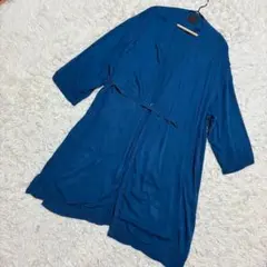 センスオブプレイス　ロングカーディガン　着流し　ベルト付き　きれい色　（F）