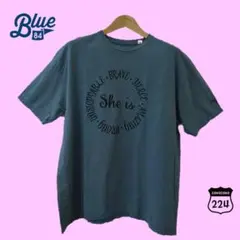 BLUE84 Tシャツ XL ブルーグレー 202-0315