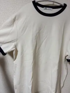 ZARA リンガーTシャツ ホワイト×ブラック