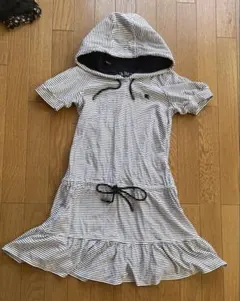 貴重　バーバリーブルーレーベル フード付きチュニック ワンピース　半袖　38 M