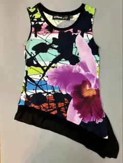 Desigual デシグアル フラワー柄 ノースリーブチュニック