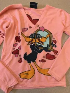 LOONEY TUNES ダフィー・ダック Vネックセーター