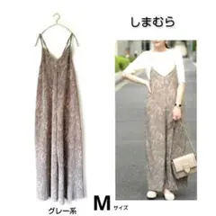 しまむら ペイズリープリーツオールインワン サロペット Mサイズ