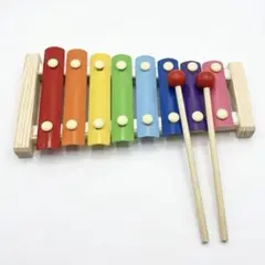 知育玩具 ベビー おもちゃ 木製 鉄琴 楽器 叩く練習に♪