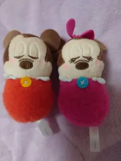 ミッキー ミニー ぬいぐるみマスコットチャーム2セット新品未使用