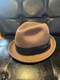 CA4LA ブラウン ウールフェルトハット