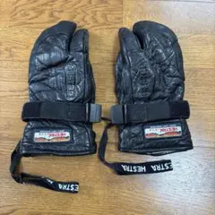 HESTRA レザー ミトングローブ ブラック