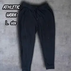 i*8様 ATHLETIC WORKS スウェットパンツ 紺 無地 ワイド イー