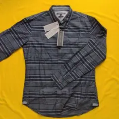 TOMMY HILFIGER 長袖シャツ ダークブルー ストライプ