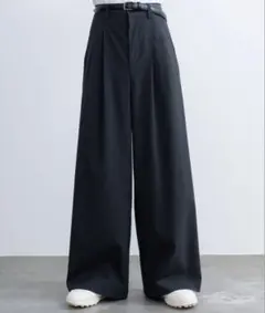 Two tuck wide straight stripe slacks S