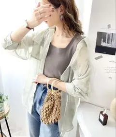 【classicalelf】ゆったりシアー素材シャツ