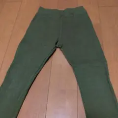 ワッフル素材 ロングパンツ カーキ