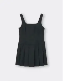 GU ブラック ローウエスト　プリーツジャンパードレス　NTQ