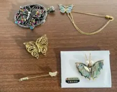蝶々モチーフ　アクセサリー5点