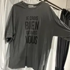 ロゴプリント オーバーサイズ Tシャツ グレーのサムネイル