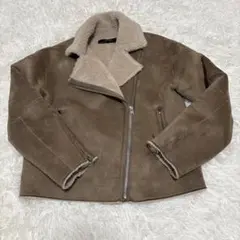 ザラベーシック ライダース フェイクムートン ボアジャケット