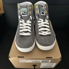 Puma グレー/イエロー ハイカットスニーカー