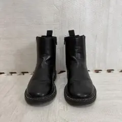 ブラックレザーショートブーツ【ZARA】
