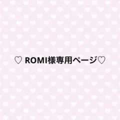 ROMI様専用ページ