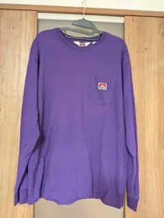 【美品】BEN DAVIS 紫色 長袖シャツ Lサイズ 派手 古着