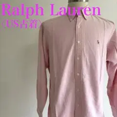 ラルフローレン ボタンダウン 長袖シャツ ワンポイント刺繍　US古着 90s