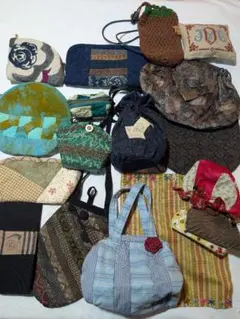 【値下げ】ハンドメイド　バッグ　巾着　ポーチ　財布　印鑑ケースなど　セット