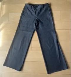 COMME CA DU MODE ワイドレッグパンツ L ダークブルー