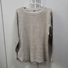 ユニクロワッフルクルーネックT