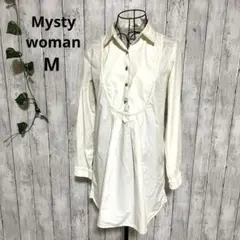 【Mysty woman】ミスティウーマン M デザインシャツ プルオーバー