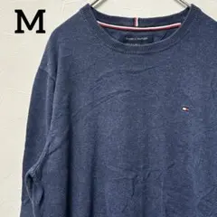 人気✨TOMMY HILFIGER【M】コットンニット セーター 刺繍ロゴ