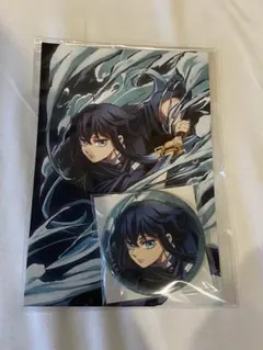 鬼滅の刃　時透無一郎　全集中展　缶バッジ＆ポストカードセット