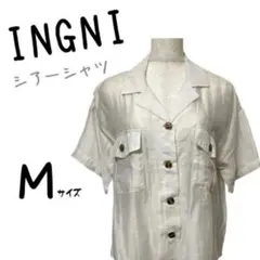 新品未使用　INGNI　イング　シアー半袖シャツ　トップス　羽織り　カジュアル