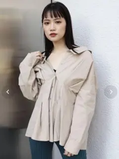MURUA ウエストシェイプオーバーシャツ