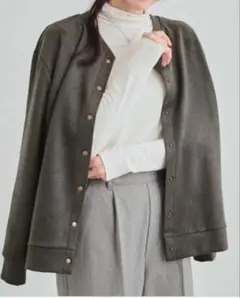 【シューラルー】スエード調カーディガン