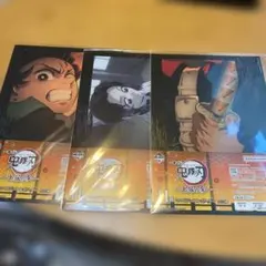 1番くじ　鬼滅の刃　H賞 ミニビジュアルポスター3枚セット　値下げ♪
