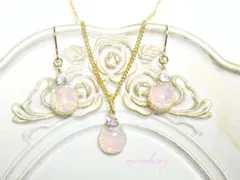 京都オパールのドロップネックレス＆ピアスorイヤリング
