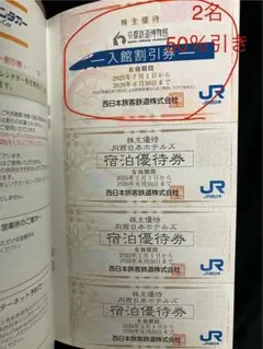 京都鉄道博物館入館50％引き券、他JR西日本グループ株主優待割引券