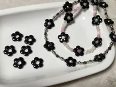お花ビーズ 黒 20ｇ販売