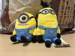 ミニオンズ ぬいぐるみ 2体セット スチュアート ケビン タグ付き キーホルダー