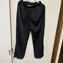 ブラック サルエルパンツ ウエストゴム ドローストリング - メルカリ