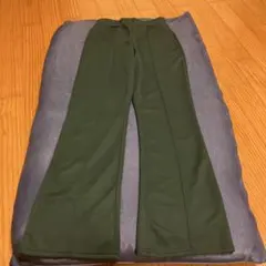 センタープレス ワイドパンツ ダークグリーン キッズ