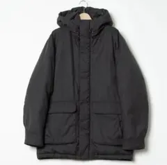 美品✨エディフィス・大きいサイズXL フード付きダウンジャケット チャコール系