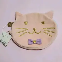 新品★パサージュミニョン★ねこポーチ★ピンクのサムネイル
